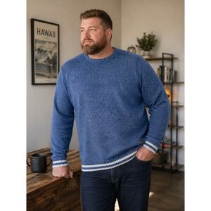 O'Neill Men's Blue Knit Crewneck Sweater Size XXL